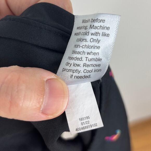 Croft & Barrow Skort XL Black Tucan Bird Print pockets outdoor athletic hiking - Picture 8 of 8